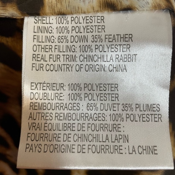 Laundry by Shelli Segal Women's Puffer Jacket Real Fur Collar Taupe Size Medium - Picture 11 of 16